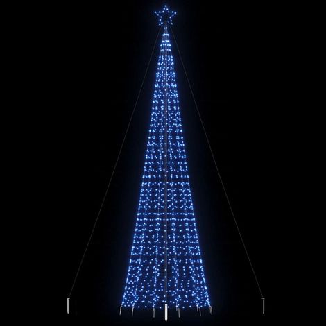 Sapin de Noël à LED avec pointes 1534 LED bleu 500 cm vidaXL