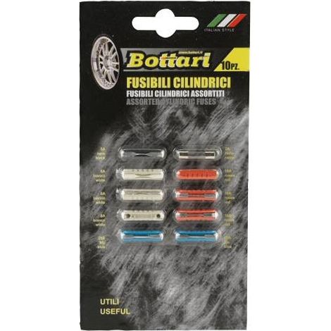 Fusibili in blister Lubex pz8 assortiti cilindrici colorati