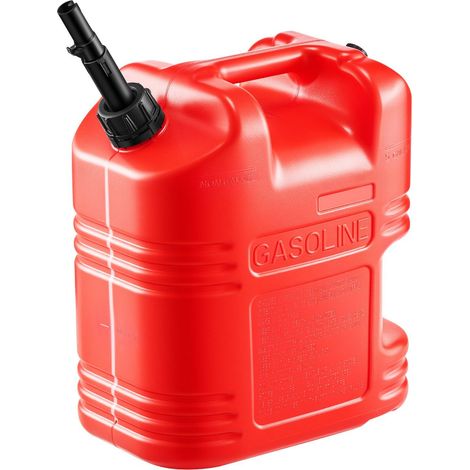 Réservoir de carburant 19 L avec embout et échelle claire, débit max 15 L/min, étanche et portable pour voitures et motos, rouge (1/5)