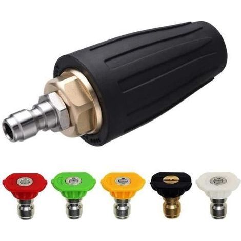 Turbo nozzle for pressure washer, 5-jet rotary nozzle, 1/4" quick connect. (1/4)