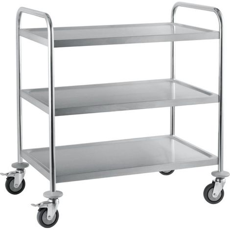 Chariot de débarrassage inox 3 niveaux - 821 x 571 x 970 mm - CRAVEN