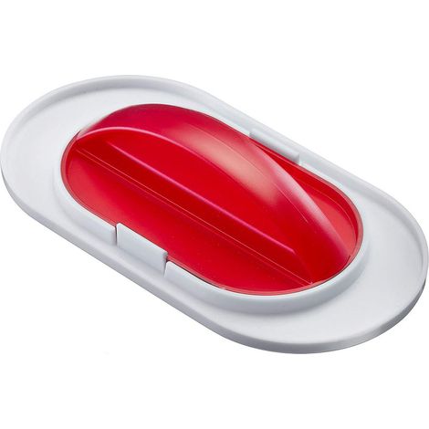 Westmark Smoother per pasta e spatola per creme, 2 in 1, Spatola grande e piccola, Plastica, Bianco/Rosso, 30482280 (1/4)