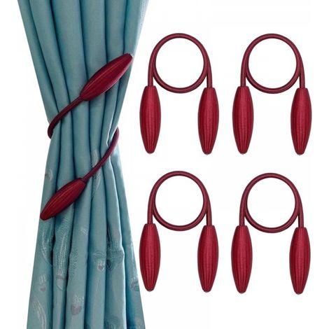 Pinces à rideaux pour salon, maison, fenêtres, 2 unités, torsadées (dorées) (1/4)