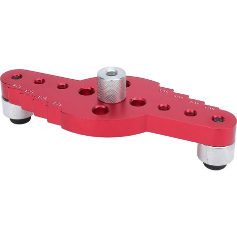 Repère perçage centré bois alliage aluminium foret centrage rainurage calibre tourillons kit étagère flottante (1/5)