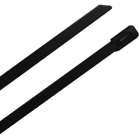 Serre-câble RS PRO Noir en Acier Inoxydable 316, 360mm x 12 mm