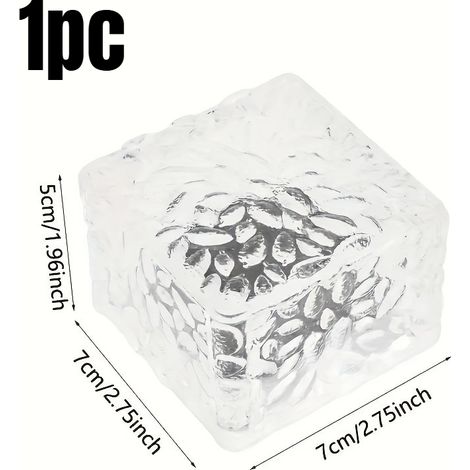 Lampes Solaires d’Allée Effet Cube Roche de Glace – LED avec Capteur de Lumière pour Jardin et Décorations Festives (1/5)