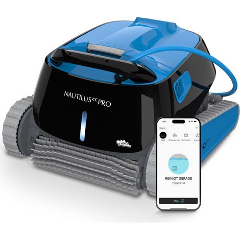 Dolphin Nautilus CC Pro Robot nettoyeur électrique avec fil pour Piscine hors-sol jusqu'à 15 m - Nettoyage fond, parois et ligne d'eau - Connectivité avec app
