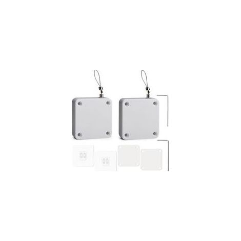 Blanc Ferme-Porte Automatique, 2 Pièces Capteur Automatique sans Trou, Ferme-Porte Automatique Avec Capteurs Avec Cordon de Serrage, Sans Perforation Pour chambre à coucher (1/4)