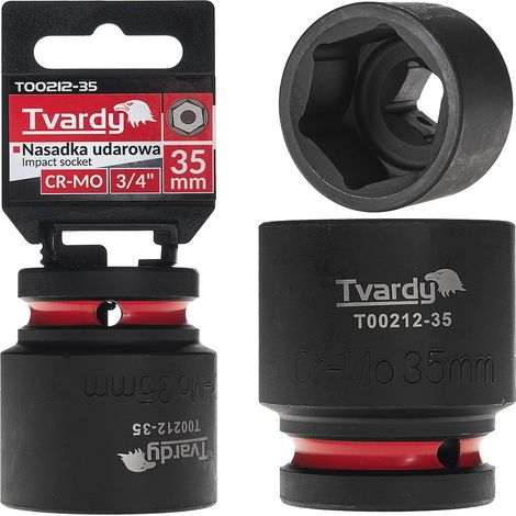 Vaso de impacto de 3/4" de 6 puntas, 35 mm, CR-MO (4/20) (1/4)
