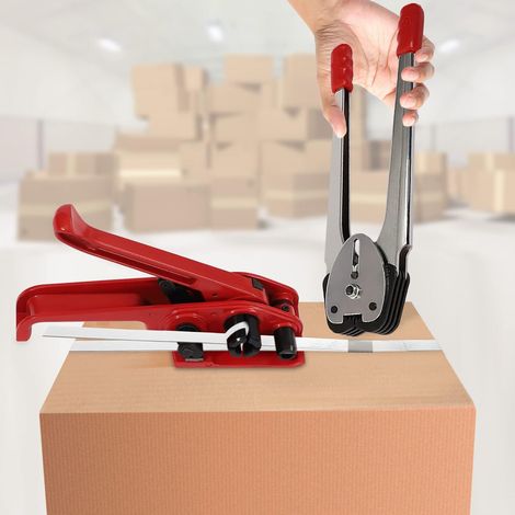 Umreifungsset, Manuelle Umreifungsgerät mit Spanngerät Max Spannkraft 1000N Verpackungswerkzeug für 12-16 mm Umreifung (1/5)