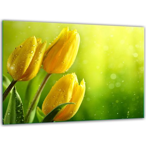 Tagliere in vetro temperato 30x22 con tulipani (1/5)