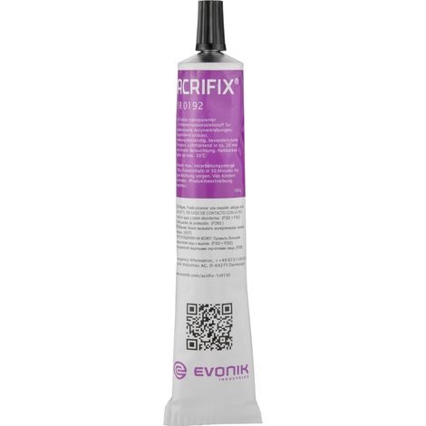 Colle spéciale pour verre acrylique – Durcit à la lumière – Résistant aux intempéries – 100 g – Pour collage de surface et couture