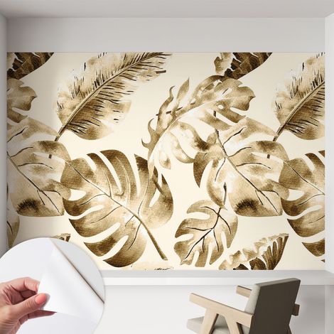 Fotomurale adesivo - murale da parete - Carta da parati autoadesiva - design parete moderno - Flora esotica 152x104 cm (1/5)