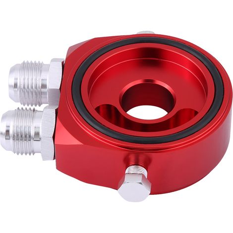 M20x1,5 Aluminium-Sandwichplattenadapter für Ölkühler, 1/8 NPT roter Kühlersatz (1/5)