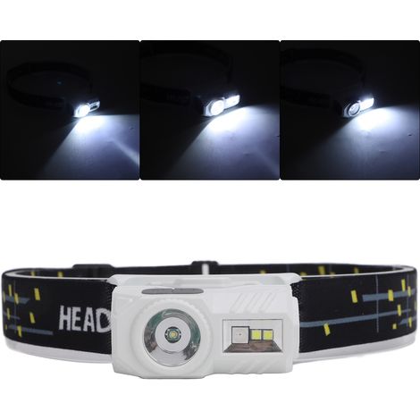 Lampe frontale rechargeable à LED brillantes pour la randonnée, avec chargeur USB, pour l'extérieur,DUBUNS (1/5)