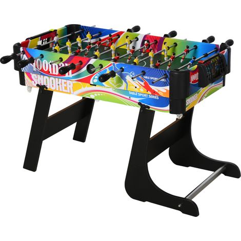 Table pliante 4 en 1 pour baby-foot, billard, air hockey et ping-pong, en MDF et plastique (1/5)