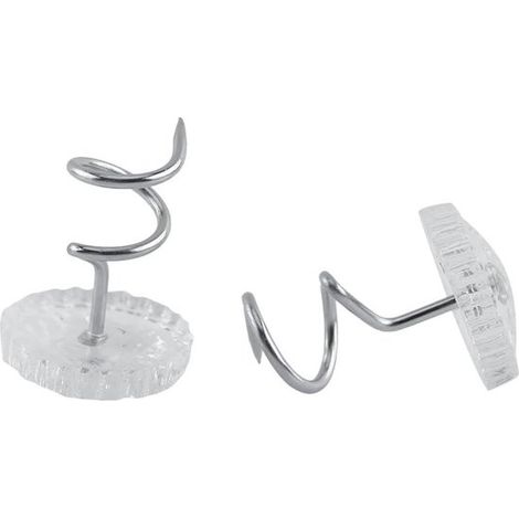20 clip per cuscini per copridivani con testa trasparente (perni di fissaggio rotanti), materiali di fissaggio per tessuti d'arredamento (1/4)