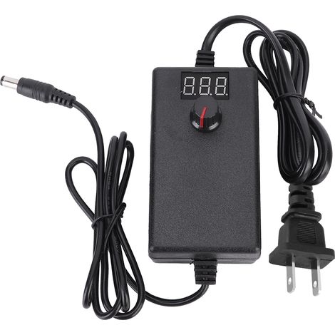 3-12V 2A Pompe à eau moteur perçage écran affichage alimentation réglable avec adaptateur régulation vitesse 24W prise américaine (1/5)