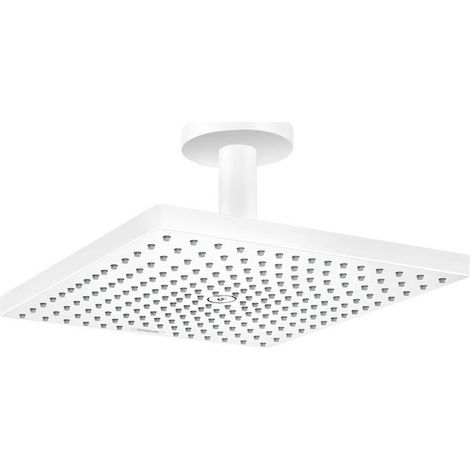 tête de douche 300 Air 1jetavec raccordement plafond 100 mm blanc mat