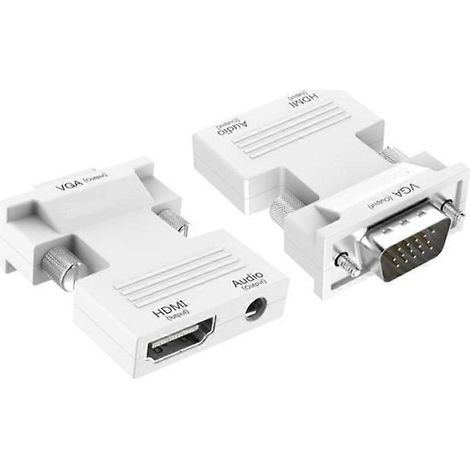 Adaptateur HDMI vers VGA 1080p avec port audio femelle (adaptateur audio HDMI-VGA) (1/4)