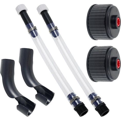 Tuyau de remplissage de carburant de course, tuyau de réservoir d'essence transparent en PVC, bouchon de bidon de remplacement universel avec coude de tuyau pour voiture (1/5)