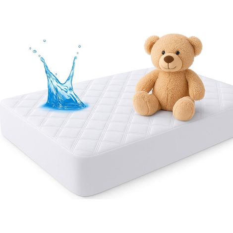 matelassé Protège-matelas imperméable, lit pour bébé (70 × 140 cm) (1/5)