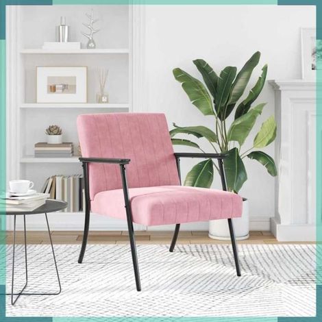 42017683 fauteuil Rose 59 x 75 x 78 cm Velours (1/5)