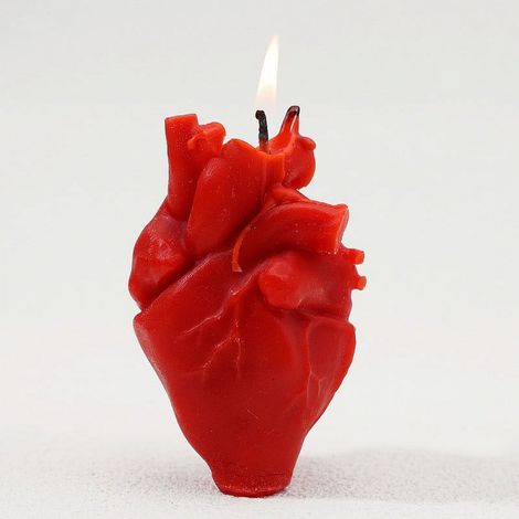Candle Cœur - Cire d'abeille Naturelle - Décoration Intérieure et Aromathérapie - Pour Salon Cuisine ou Décoration Festive - 1 Pièce (1/2)