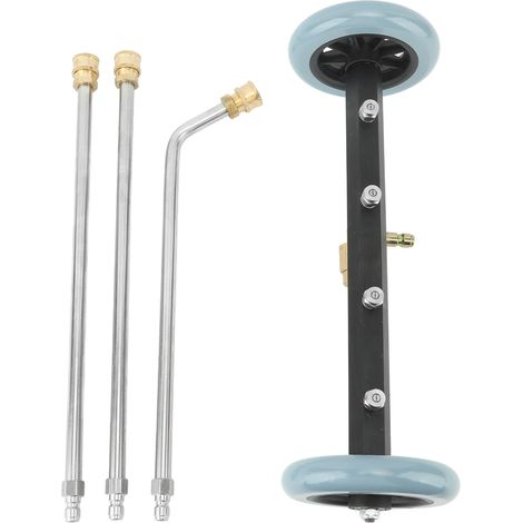 Nettoyeur de soubassement en acier inoxydable et laiton 4000 Psi, balai à eau à connexion rapide 1/4in pour voiture, maison et route (1/5)