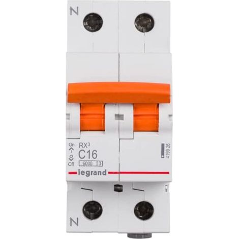 LEGRAND INTERRUPTEUR MAGNÉTOTHERMIQUE INT.AUT RX3 1PN 20A C 6000A NO ACC NAR 419927