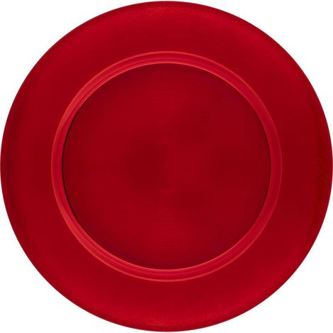 Assiette de présentation lisse rouge - Atmosphera créateur d'intérieur