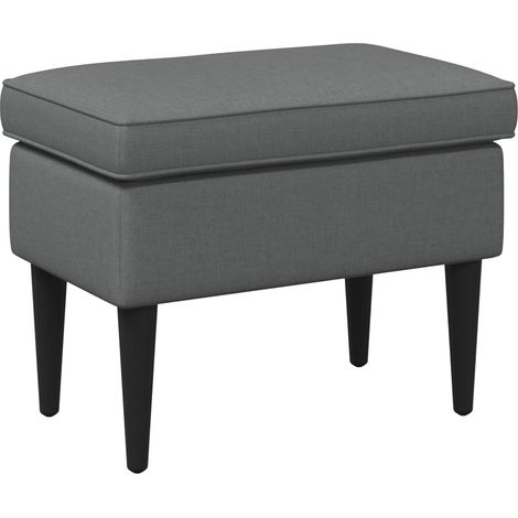 Poggiapiedi Grigio Scuro 55 x 35 x 41 cm Tessuto vidaXL