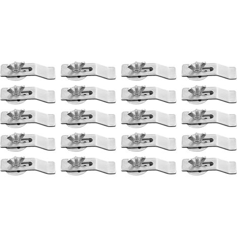 Supports d'évier sous plan 20 pièces, clips d'évier sous plan en acier inoxydable pour salle de bain et cuisine, kit de matériel d'installation et de réparation (1/5)