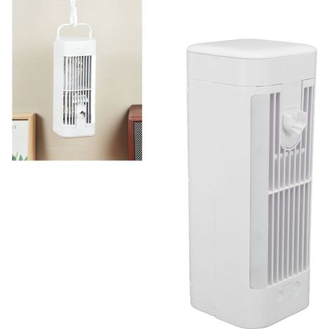 Ventilateur de Bureau Climatiseur Portable avec LED et Batterie Li-ion 2400mAh (8.5cmx8.5cmx22cm) pour Maison Bureau Dormitory (1/5)