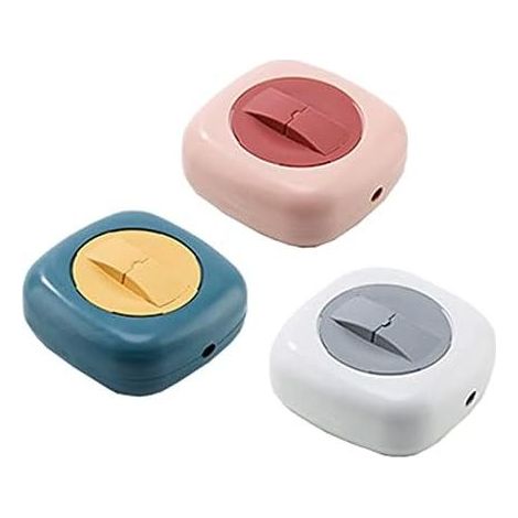 Set di 3 scatole avvolgicavo retrattili per la gestione dei cavi, avvolgicavo portatile per cavi di ricarica delle cuffie per casa, ufficio, dormitorio, viaggi (taglia M) - Medio (1/5)