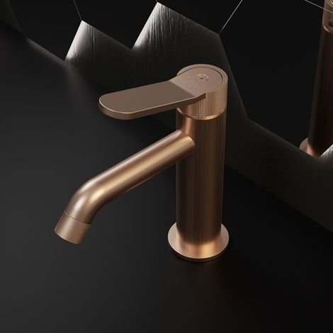 Mitigeur lavabo avec vidage up&down Or Rose Brossé East Side - CRISTINA ONDYNA ES22034P (1/4)