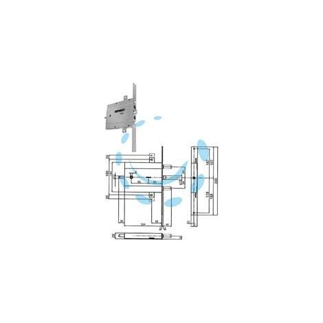 SERRATURA TRIPLICE DA INFILARE PER PORTE BLINDATE DOPPIA MAPPA 133Y5 - mm.65 SX (Y133Y565280)