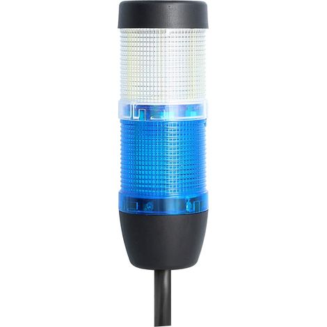 STEX24 Signalsäule blau-weiß, 50mm, 24V AC/DC, LED-Blinklicht Kabel 0,6 Meter, SS50-OB2/24 131 Anschlusstechnik: Anschlusskabel - 1 Stück (1/2)
