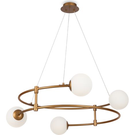 Lampada a sospensione Maytoni Balance ottone 4 luci Ø61 (1/5)