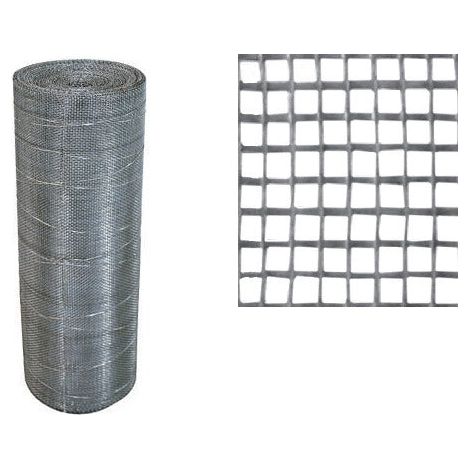 Rete tela quadra per recinzione in acciaio zincato Rotolo 20 mt. NEBRASKA - 2x2 mm.