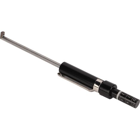 Stylo de mesure de profondeur de sculpture des pneus, noir et argent, universel pour plaquettes de frein et pneus internes/externes. (1/5)