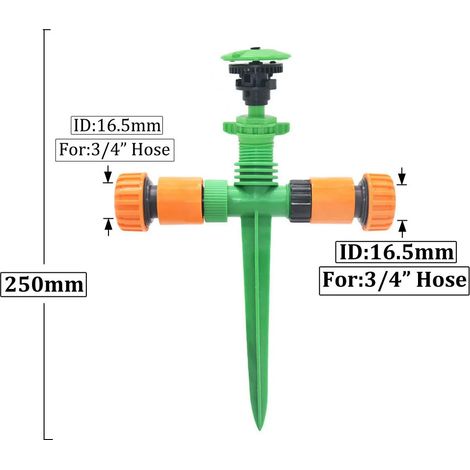 Buses d'arrosage automatiques à jet rotatif (F) 1/2" mâle pour jardin, pelouse, serre et exploitation agricole (1/5)