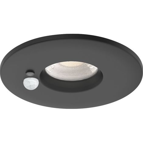 Aric – Spot encastrable noir 6W 3-CCT – Détecteur PIR réglable – Compatible RE2020 IP20/65 – 510lm 50° (1/5)