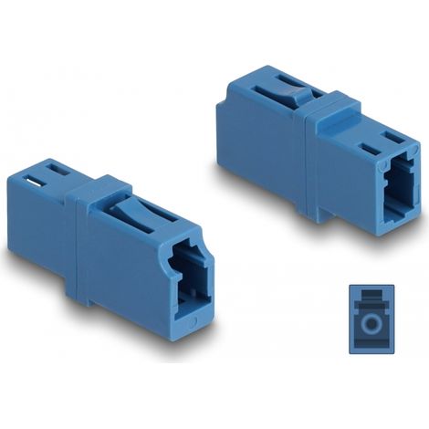 Delock Acoplador de fibra Ã³ptica LC Simplex hembra a LC Simplex hembra UPC azul