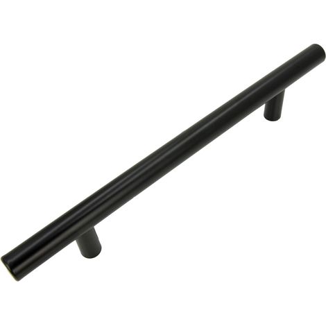 Tirador para muebles Barandilla 128 mm negro