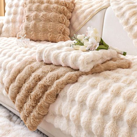 1 Housse de canapé, Velours antidérapant, Protection meubles, Pour salon famille animaux (1/5)