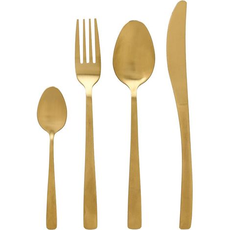 Tognana Servizio Posate Solution Matt 24 Pz 3 Mm Acciaio Inox 18/0 Oro