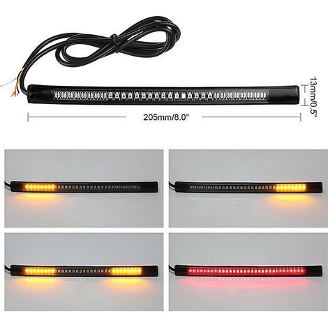1pcs48 Feux Stop Led Pour Moto Voiture Vlo Feux Clignotant Bande De Lumire 12v (1/5)
