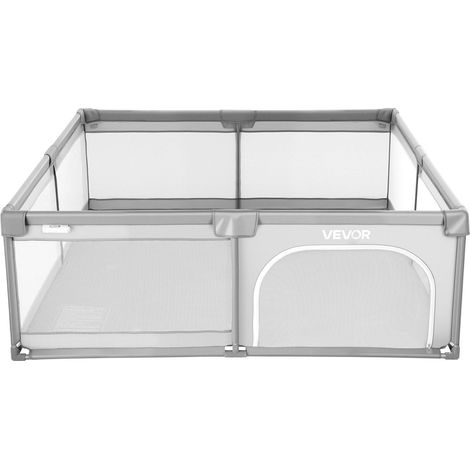 Parc bebe grand 2000x1490mm cloture interieur exterieur 50 balles porte zip maille respirante activite securite (1/5)