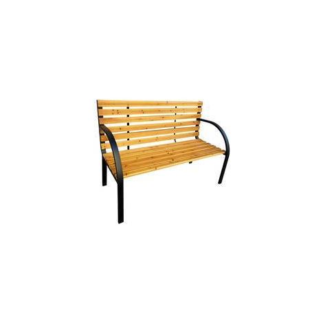 C PANCHINA NERO/LEGNO NATURALE 122X60X81 RITROVO
